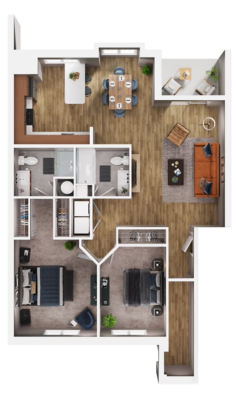 Brand New LEED 2 Bedroom 1st Floor